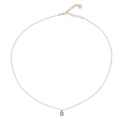 Collana donna Rue des Mille lettera con zircone GRZ-011 INIZ AU