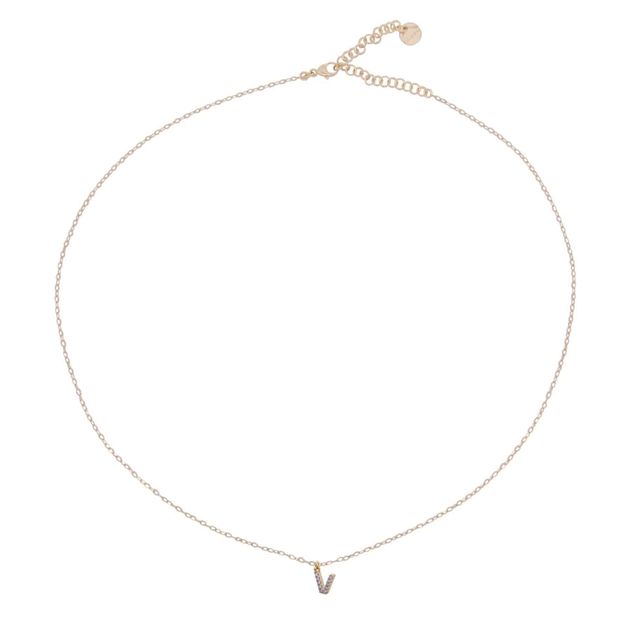 Collana donna Rue des Mille lettera con zircone GRZ-011 INIZ AU