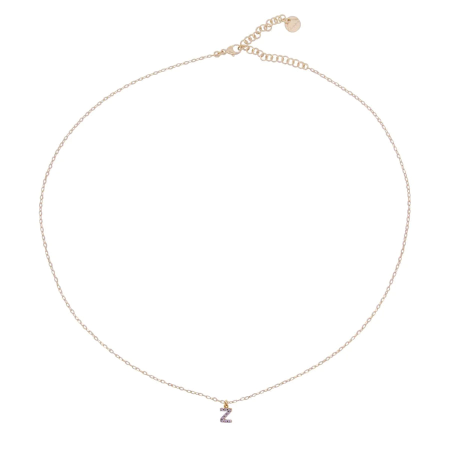 Collana donna Rue des Mille lettera con zircone GRZ-011 INIZ AU