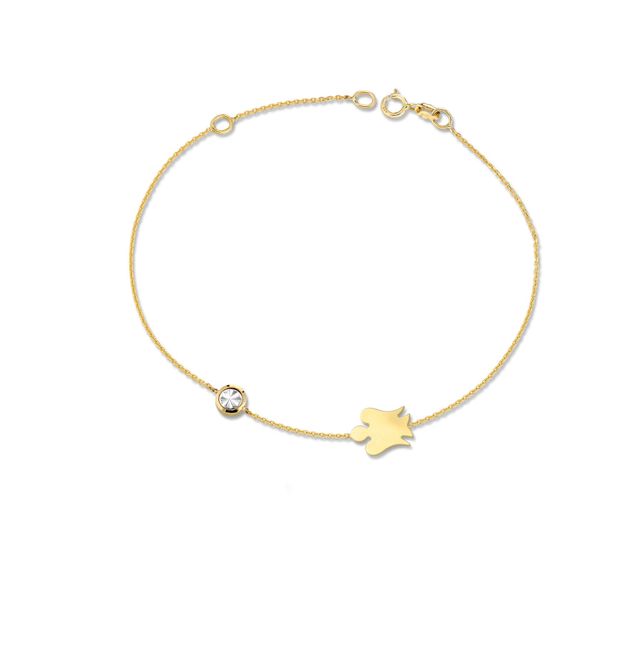 Bracciale donna Roberto Giannotti oro 9Kt con Angelo NKT371