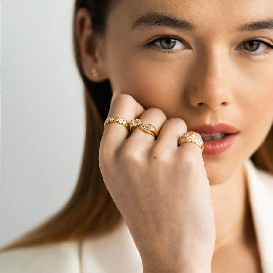 Anello donna Rue des Mille chevalier drop pavè ANZ-014M6AU