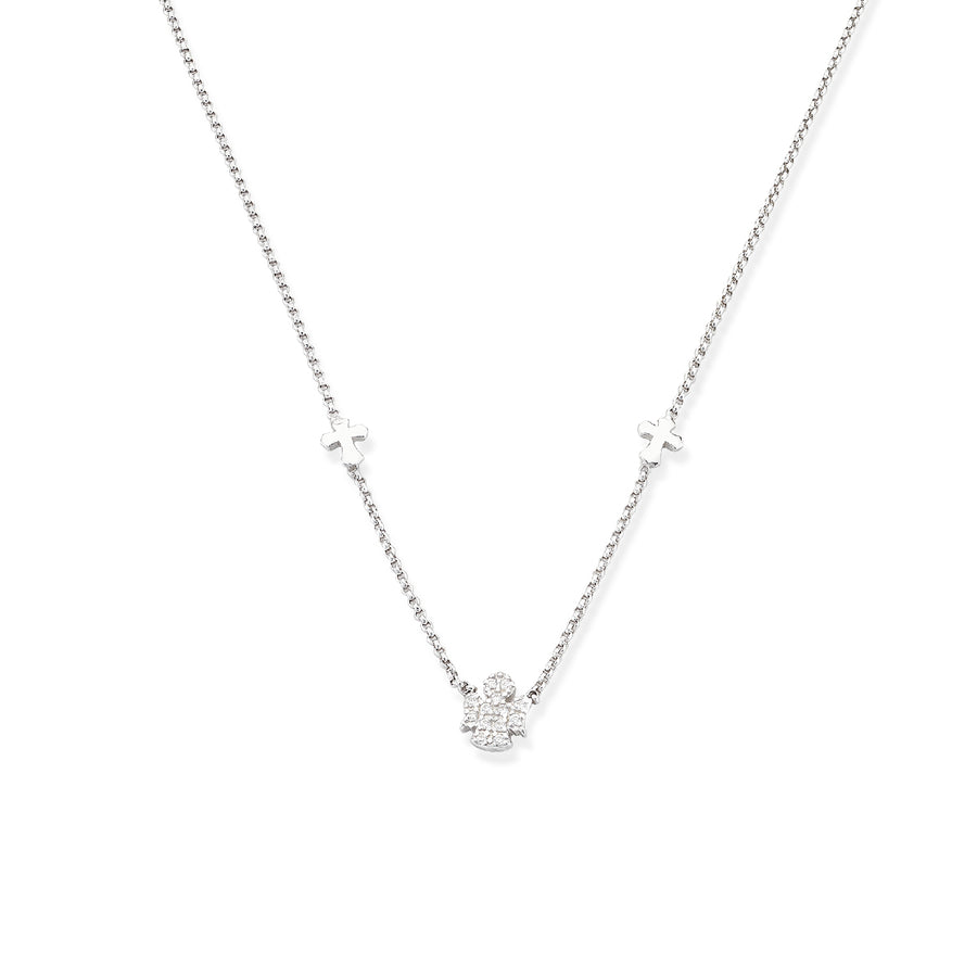 Collana Amen Croci e Angelo CLCAZB3