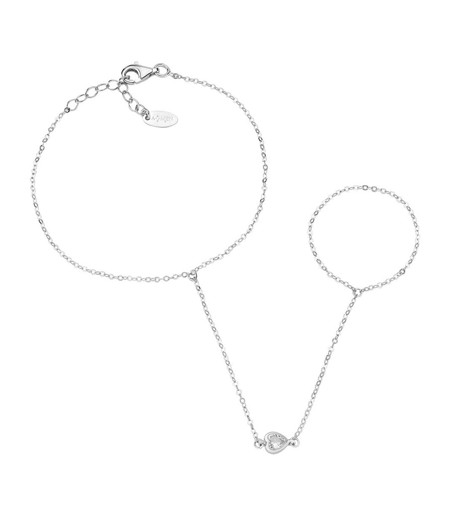 Bracciale donna Baciamano Amen argento e zirconi BAMABBZ1