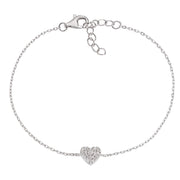 Bracciale donna Amen con cuore in argento BRHBBZ