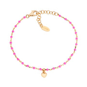 Bracciale donna Amen argento con cuore e smalto BRSMCUGF3