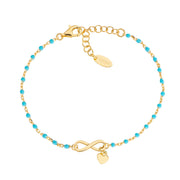 Bracciale donna Amen con infinito dorato e smalto BRSMINGT1