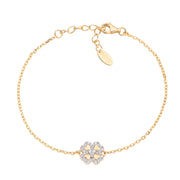 Bracciale donna Amen Quadrifoglio con zirconi BRQCLGBZ