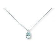 Collana donna Miluna in oro bianco Acquamarina e diamanti CLD4135