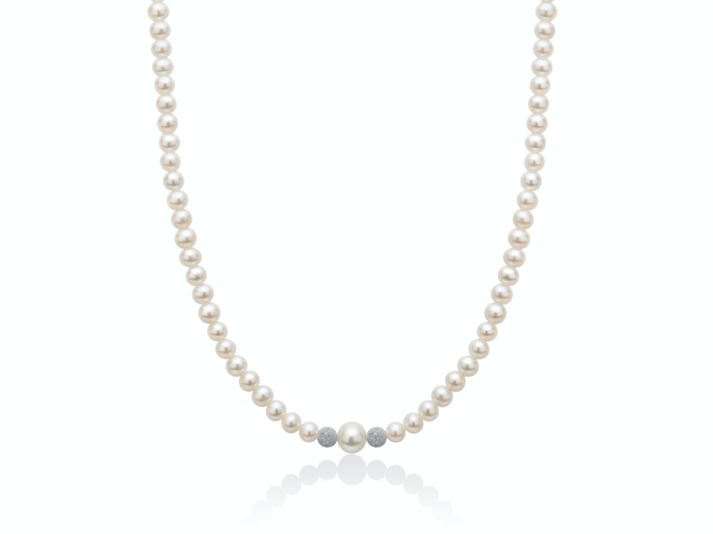 Collana donna Miluna in oro bianco con perle PCL3079V