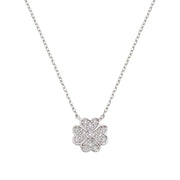 Collana Amen donna in argento con quadrifoglio CLQCBBZ