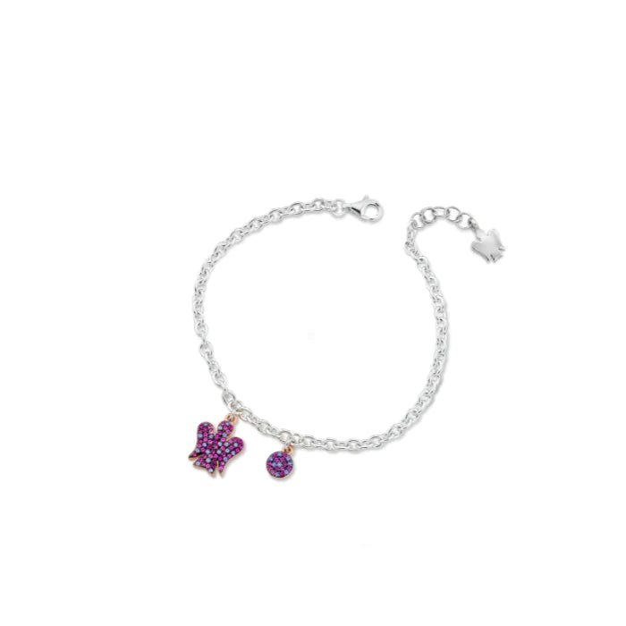 Bracciale donna Roberto Giannotti con angelo zirconi fucsia e ametista GIA426