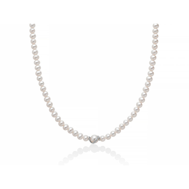 Collana donna Miluna in oro con perle e centrale in oro PCL1835V