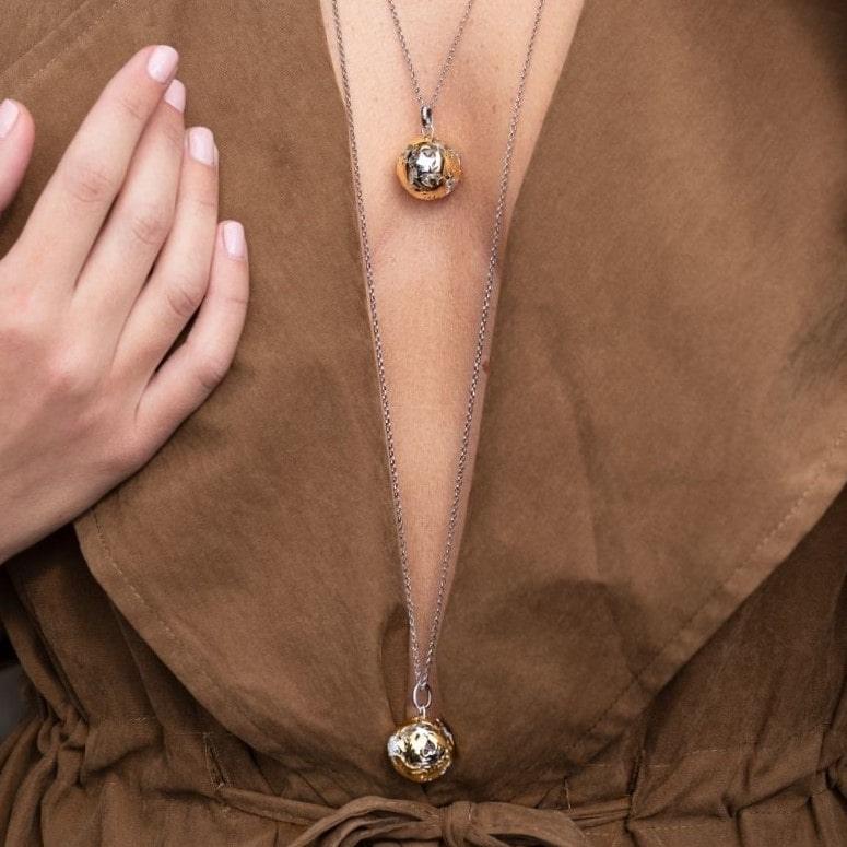 Collana Roberto Giannotti Chiama Angeli in argento e cuore con zirconi SFA142