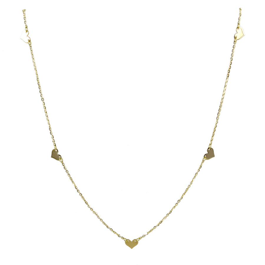 Collana donna in oro giallo 18 Kt 5 Cuori 10044-750-229