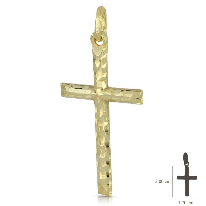 Ciondolo in oro giallo 18 Kt Croce senza Cristo 10498-500-105