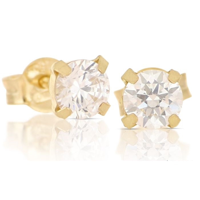Orecchini in oro giallo 18 Kt Solitario 10519-300-150