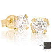 Orecchini in oro giallo 18 Kt Solitario 10517-300-080