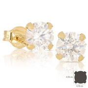Orecchini in oro giallo 18 Kt Solitario 10519-300-150
