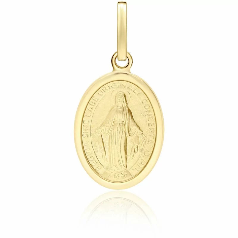 Ciondolo in oro giallo 18 Kt Madonna Miracolosa 10813-300-106