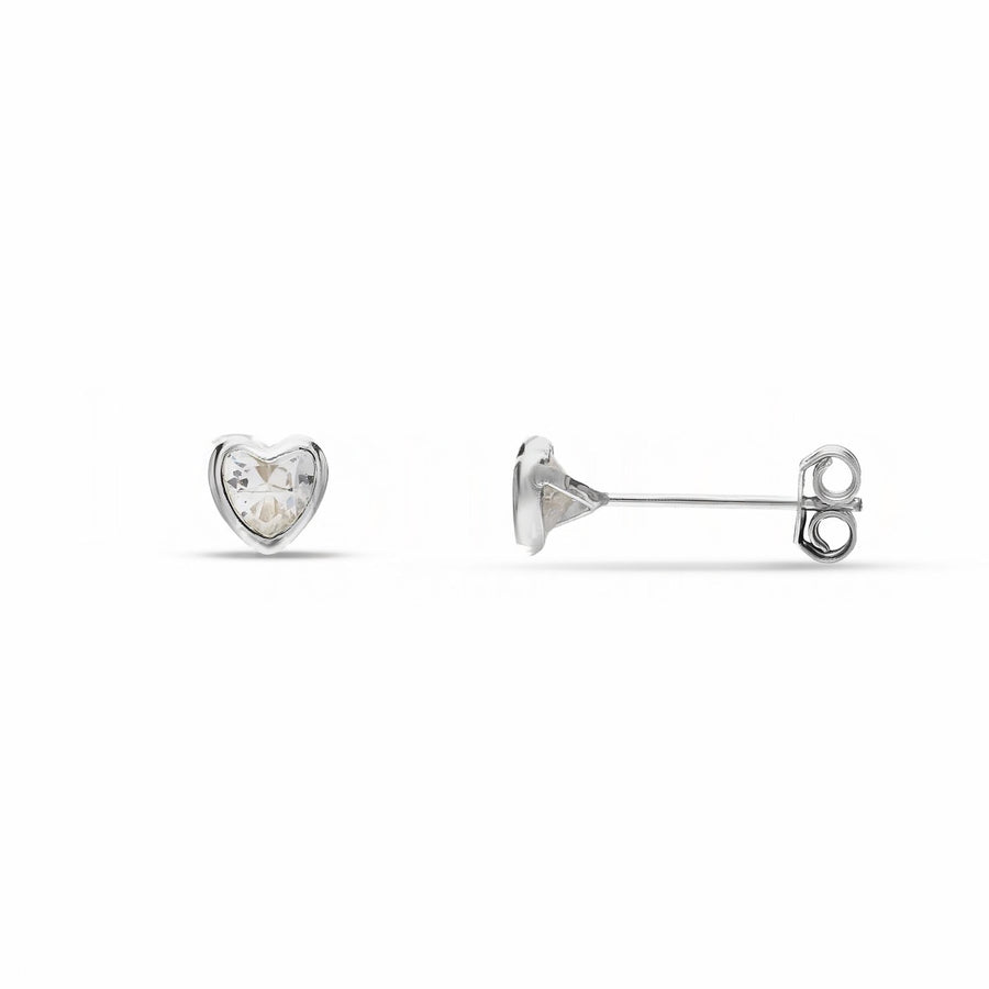Orecchini in oro bianco  18 Kt Cuore 10862-060-050