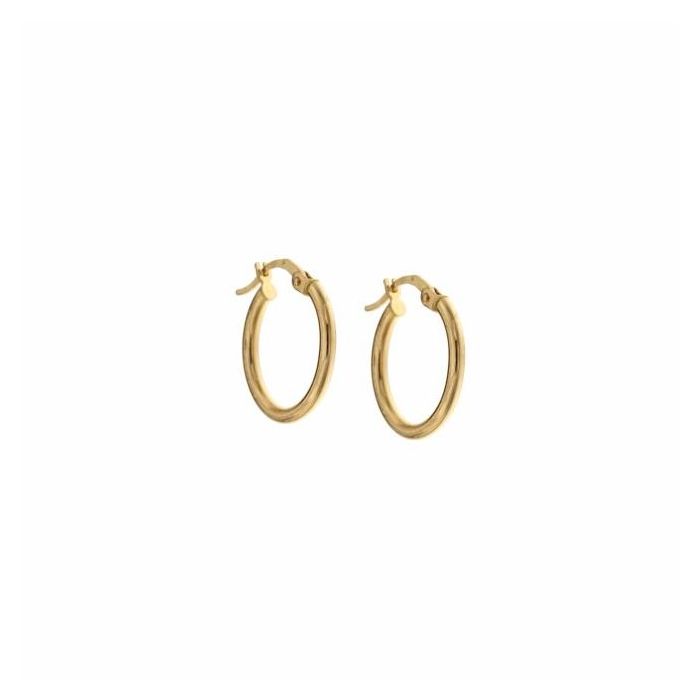 Orecchini donna in oro giallo 18 Kt Cerchio Ø 1.00 T2 10915-250-100