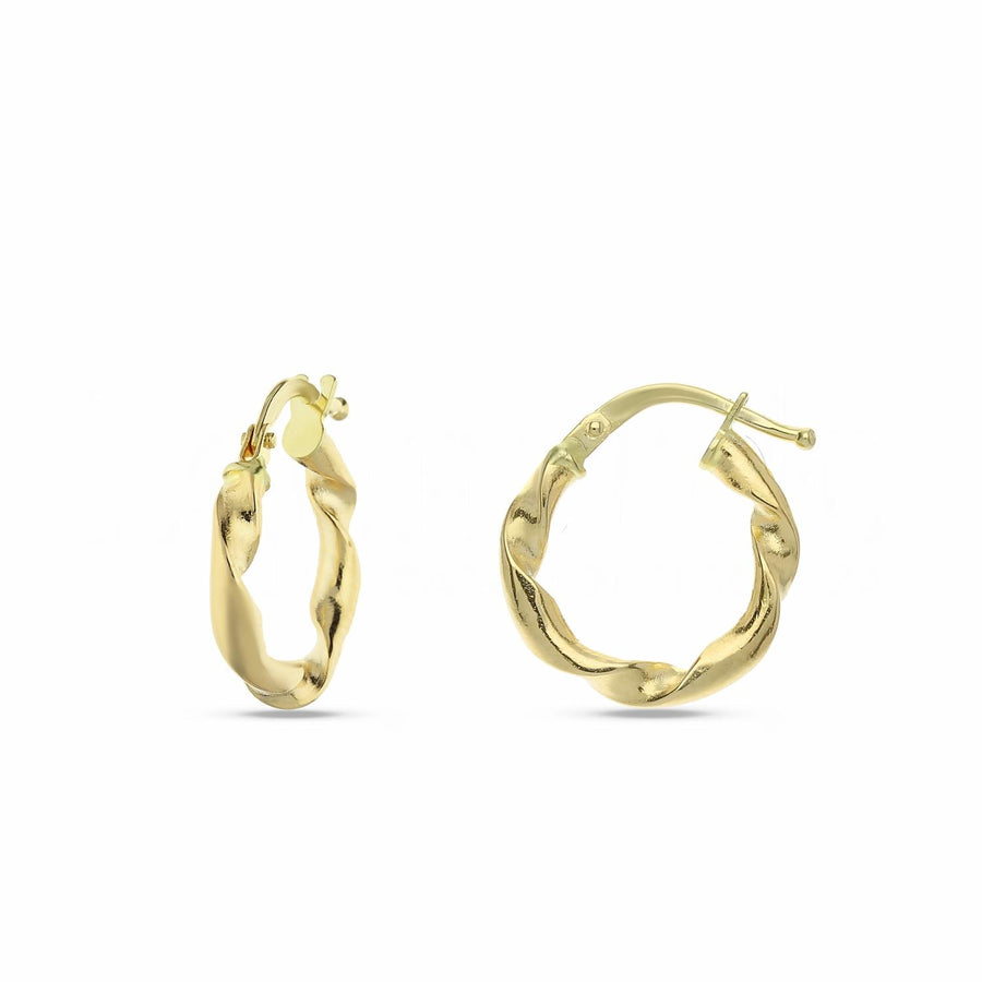 Orecchini donna in oro giallo 18 Kt Cerchio Torchon 11049-500-110