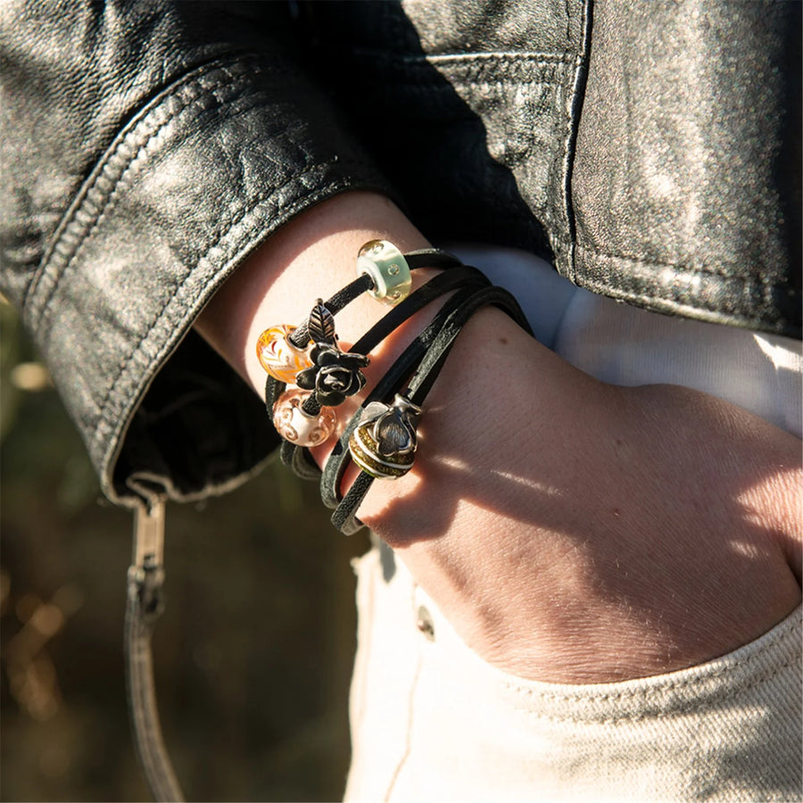 Trollbeads - Bracciale Cuoio Nero