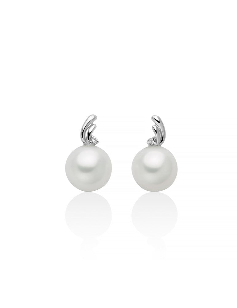 Orecchini donna Miluna in oro 18 Kt Perle e Diamanti PER2916