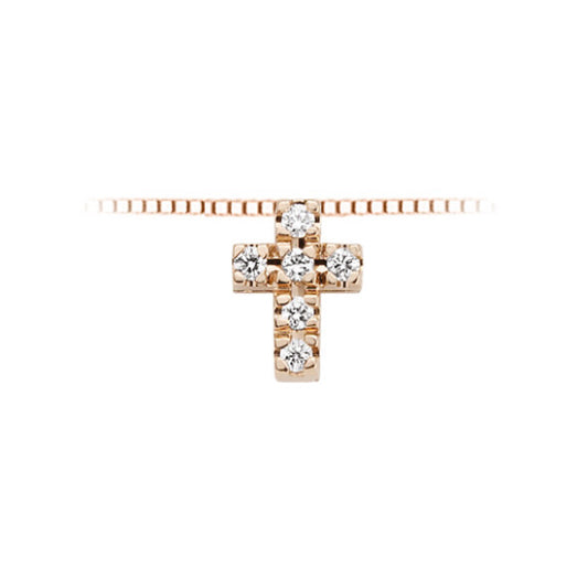 Collana da donna Donna Oro in oro 18 Kt Croce con diamanti LPF10117.003