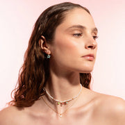 Collana donna Rue des Mille in argento 925 e perle 3 stelle GR-023 3STE PE AU