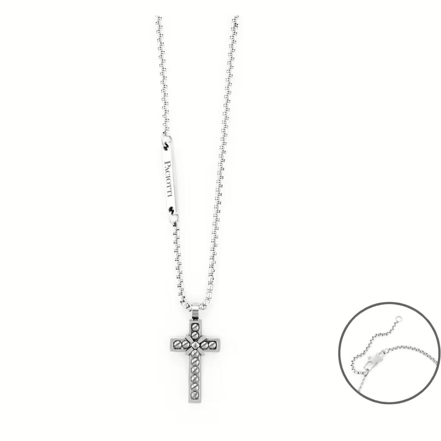Collana uomo 4US Cesare Paciotti STEEL CROCE VITI 4UCL6128