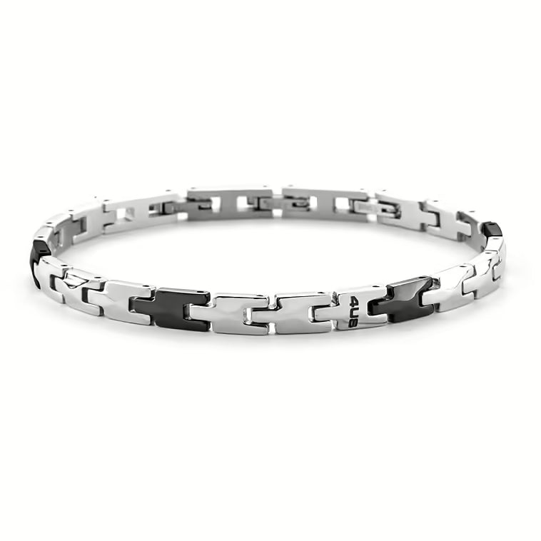 Bracciale uomo 4US Cesare Paciotti STEEL/PVD NERO 4UBR6161