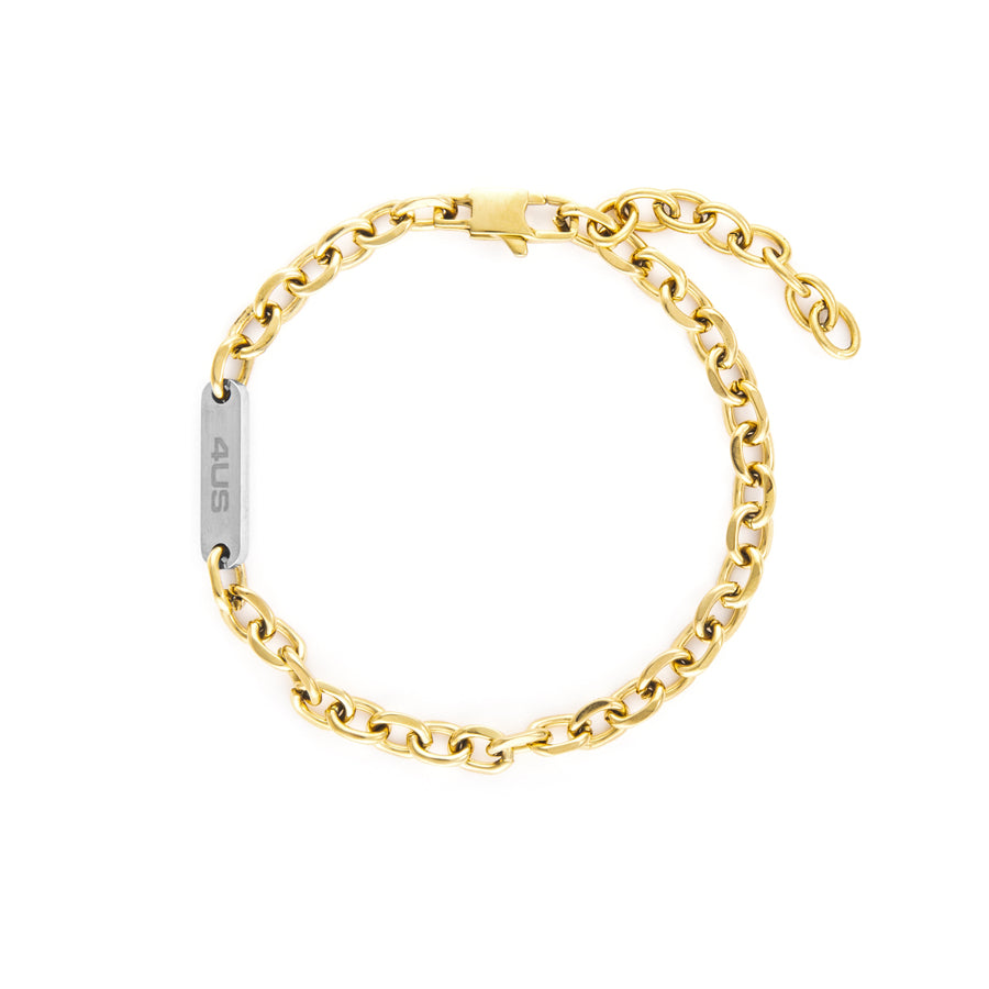Bracciale uomo 4US Cesare Paciotti STEEL/PVD ORO CATENA 4UBR6146