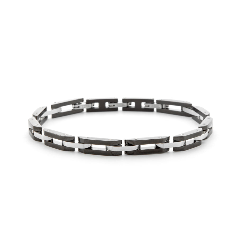Bracciale uomo 4US Cesare Paciotti STEEL/PVD NERO 4UBR6169