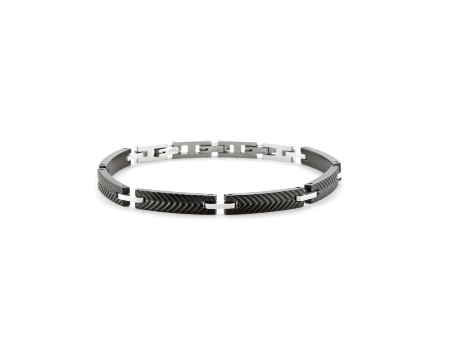 Bracciale uomo 4US Cesare Paciotti STEEL/PVD NERO 4UBR6159
