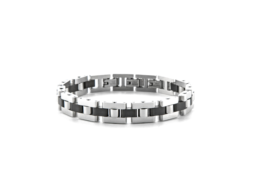 Bracciale uomo 4US Cesare Paciotti STEEL/PVD NERO 4UBR6164