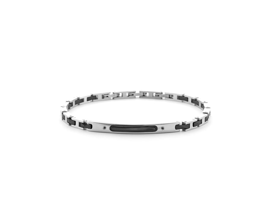 Bracciale uomo 4US Cesare Paciotti STEEL/PVD NERO CERAMICA NERA 4UBR6165