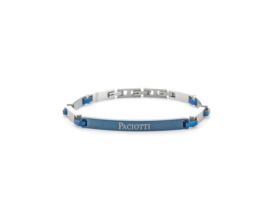 Bracciale uomo 4US Cesare Paciotti STEEL/PVD BLU 4UBR6180