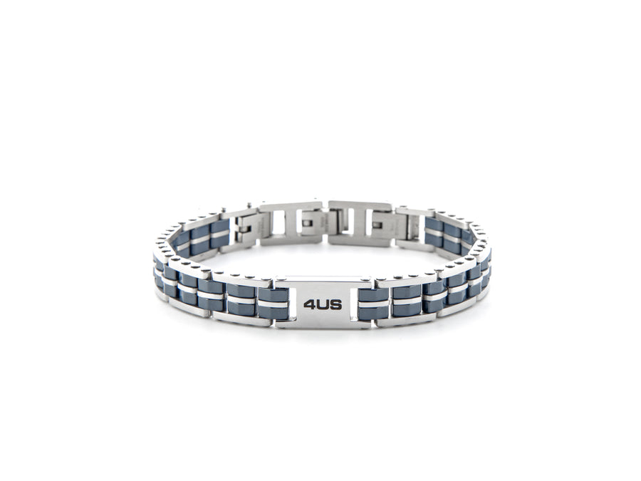 Bracciale uomo 4US Cesare Paciotti STEEL CERAMICA BLU 4UBR6182