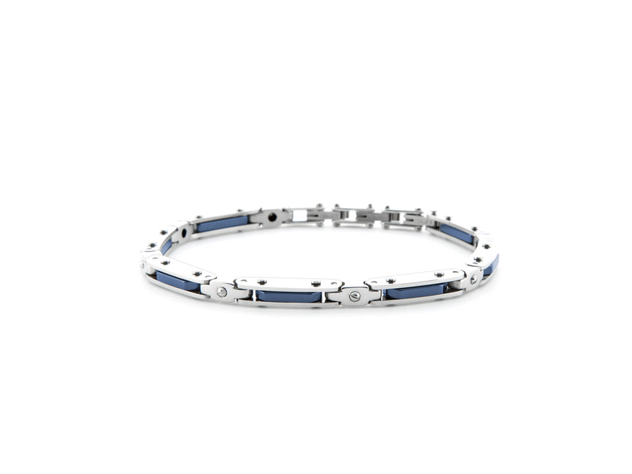 Bracciale uomo 4US Cesare Paciotti STEEL CERAMICA BLU 4UBR6190