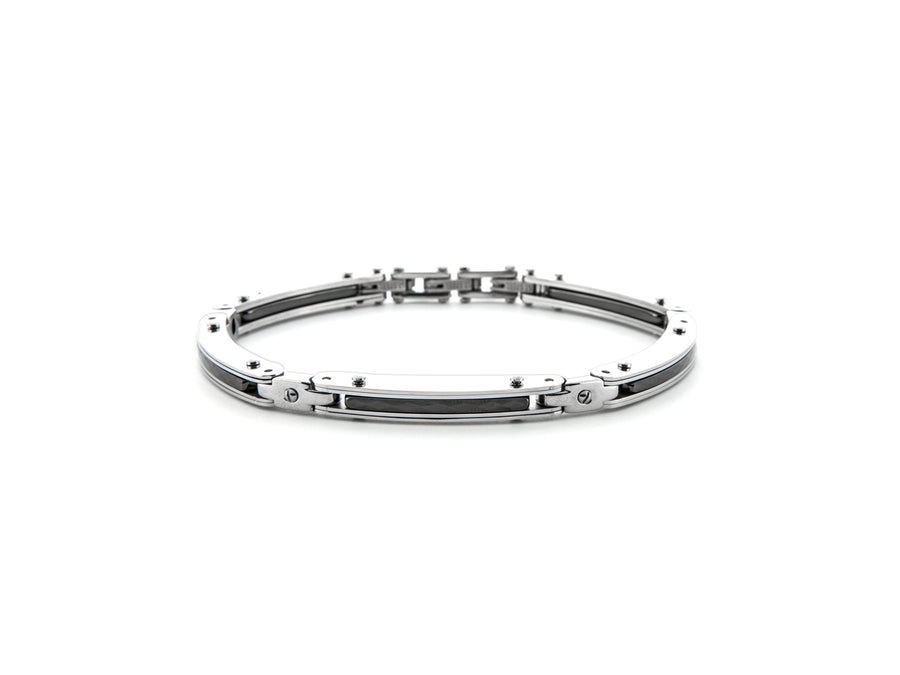 Bracciale uomo 4US Cesare Paciotti STEEL CERAMICA NERA 4UBR6192