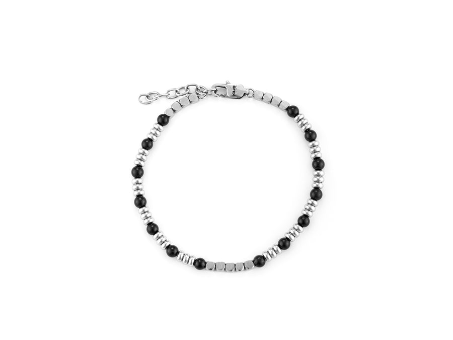 Bracciale uomo 4US Cesare Paciotti STEEL PALLINATO ONICE 4UBR6229