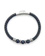 Bracciale uomo 4US Cesare Paciotti in acciaio e pelle 4UBR6384