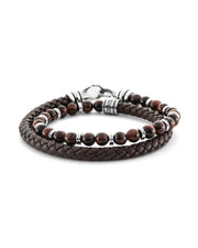 Bracciale uomo 4US Cesare Paciotti in acciaio e pelle 4UBR6391