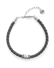 Bracciale uomo 4US Cesare Paciotti in acciaio e pelle 4UBR6403