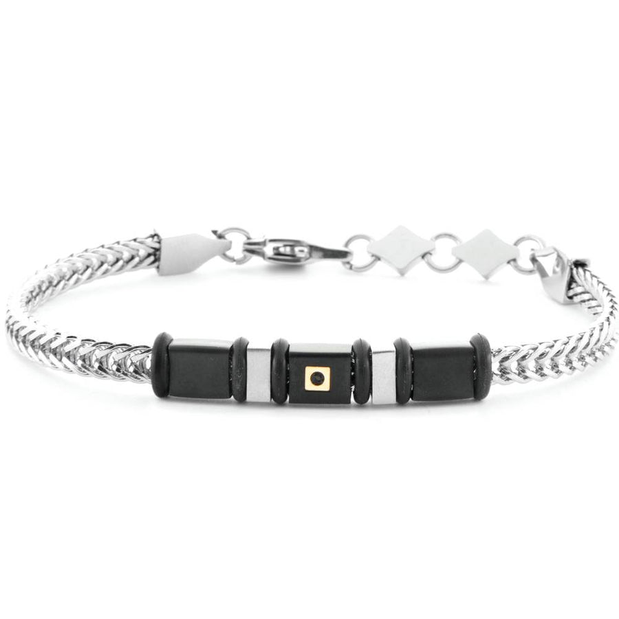 Bracciale uomo 4Us Cesare Paciotti in acciaio e oro 18 Kt 4UBR6941