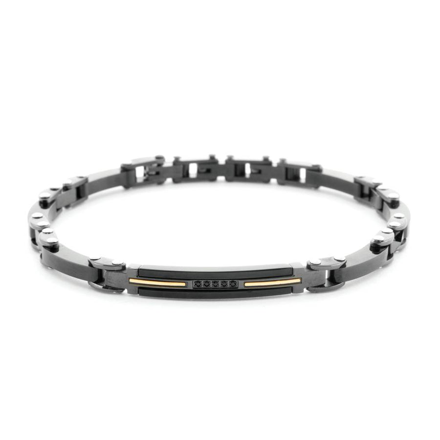 Bracciale uomo 4Us Ceare Paciotti in acciaio e oro 18 Kt 4UBR6943