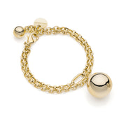 Bracciale donna UNOAERRE dorato con ciondolo a sfera 2332