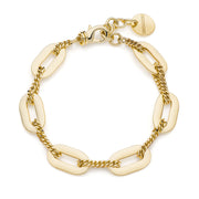 Bracciale donna UNOAERRE fantasia con maglie ovali dorato 2374