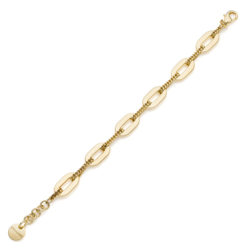 Bracciale donna UNOAERRE fantasia con maglie ovali dorato 2374